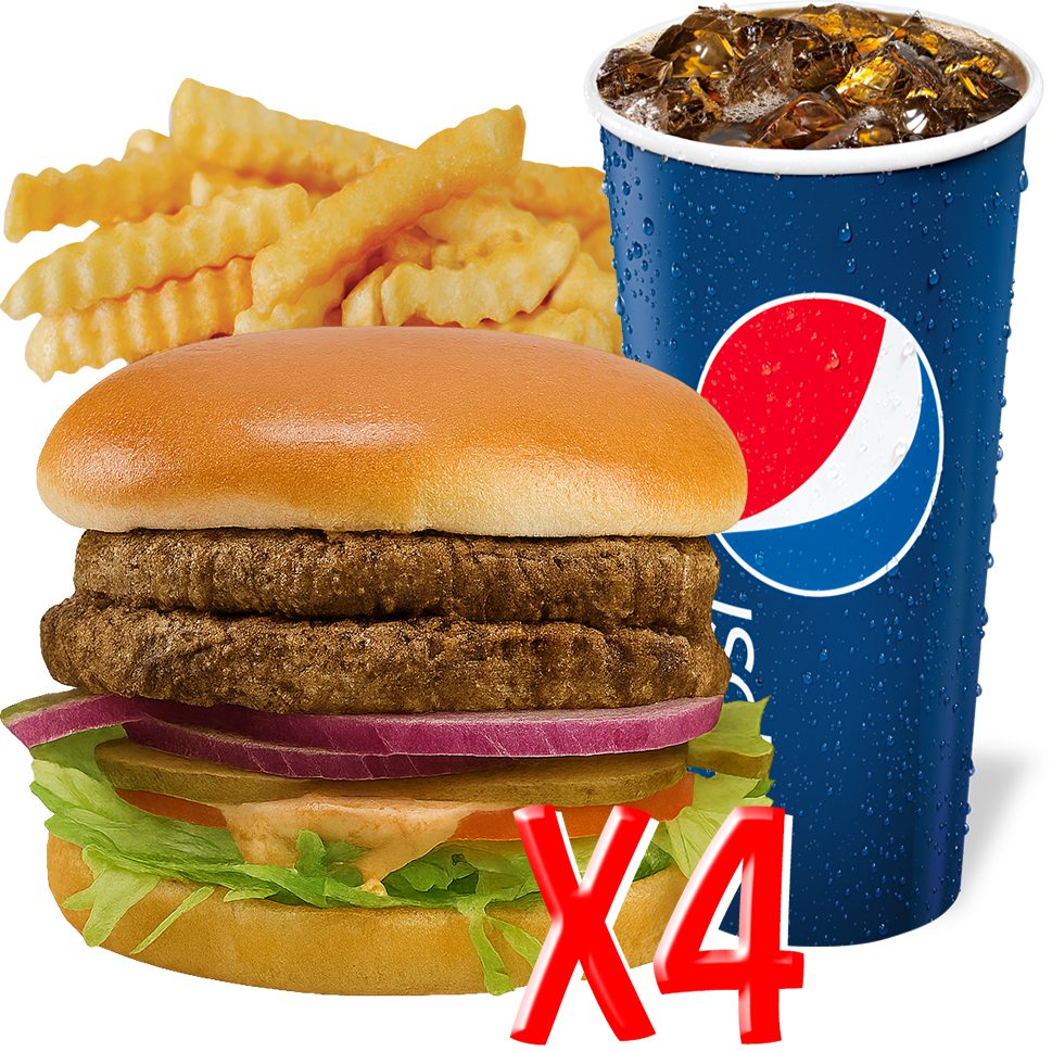 4 Double Burger Combo